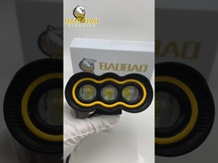 Nhựa màu xanh lá cây vàng 3 đèn pha xe máy LED đèn phụ kiện LED xe máy