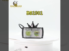 2 hạt vương miện nhựa kim loại RGB đèn flash có sẵn Đèn sương mù trang trí xe đạp
