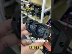 2 mắt Cơ thể nhựa 12V Màu trắng vàng màu kép nhấp nháy Mini Đèn sương mù lái xe Cho bộ phận xe đạp