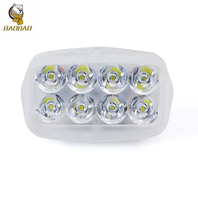 8 đèn LED 12V nhựa lồng màu trắng đa màu cho đèn pha LED xe máy