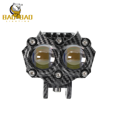 Carbon Fiber Casing Màu trắng màu vàng Flash Aluminium LED Đèn Đèn Đèn Xe máy