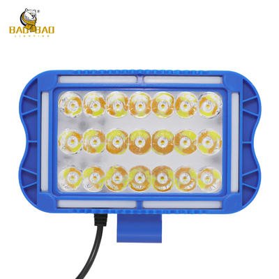 21 Đèn đèn pha xe máy LED màu trắng màu vàng đèn flash nhôm màu xanh