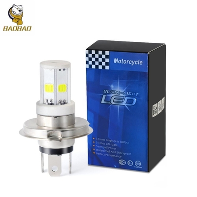 12v H4 H6 BA20D Màu trắng kim loại đèn LED xe máy nội thất bóng đèn cho Honda Suzuki