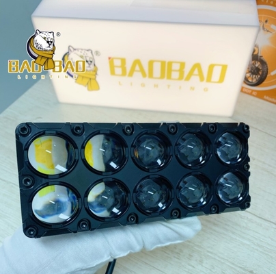 10 hạt sương mù ánh sáng nhôm RGB trắng vàng đèn flash màu kép xe máy phụ tùng