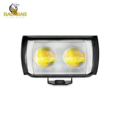 Kim loại nhựa 2 LED Màu trắng vàng màu kép RGB Projector Fog Light