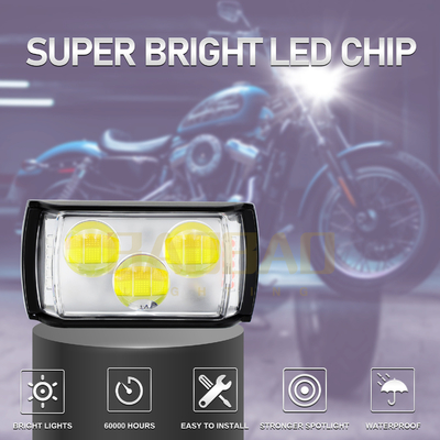 80V 3 Beads kim loại màu kép nhấp nháy Đỏ xanh Động cơ xe đạp Đèn đèn pha sáng LED