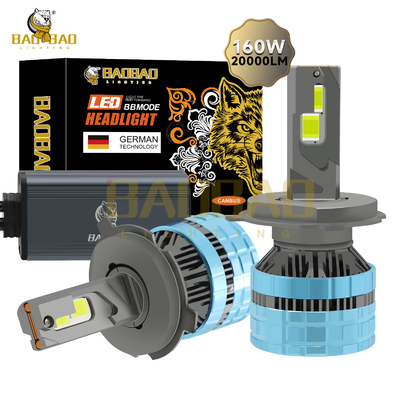 H4 160W Sắt xe ô tô dẫn đèn pha bóng sợi S22 trắng High Power phụ tùng ô tô