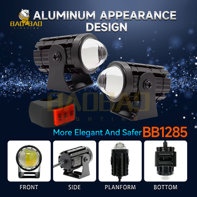 2pcs màu trắng vàng màu kép nhôm Mini lái xe sương mù đèn có sẵn cho xe máy