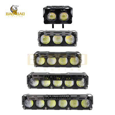 Đèn đèn pha LED Full Aluminum White Yellow Dual Color Flash 2 Eyes 3 Eyes Cho xe máy