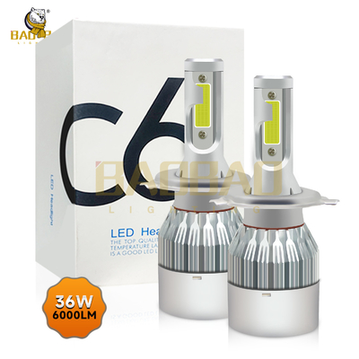 C6 H4 Màu trắng và vàng màu kép 18 watt sắt kim loại đèn pha xe bóng đèn phụ tùng ô tô